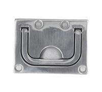 Manillas para ventanas, Escotilla de bloqueo barco Tirador cubierta elevación al ras Espejo acero inoxidable 316 marino Cuadrado(76x56mm)