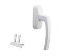 Manillas Para Ventanas Manija derecha, transmisión de aleación aluminio, varios accesorios for ventanas abatibles externas con corte puente(White - 30mm 1pcs)