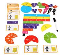 Manipulaciones De Matemáticas, Aprenden Fracciones Fácilmente, 21.5x18x2.5cm/8.46x7.09x0.98 Pulgadas, Juguete De Fracción Educativa, Kit De Educación Matemática Temprana, Materiales Seguros, Para Niña