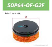 Manipulador de ventosa de esponja industrial neumática de 1 pieza, gran potencia de succión, pinza de flujo grande sin rastros(SOP64-OF-G2F)