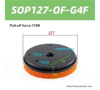 Manipulador de ventosa de esponja industrial neumática de 1 pieza, gran potencia de succión, pinza de flujo grande sin rastros(SOP127-OF-G4F)