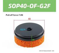 Manipulador de ventosa de esponja industrial neumática de 1 pieza, gran potencia de succión, pinza de flujo grande sin rastros(SOP40-OF-G2F)