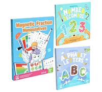Manipuladores De Fracciones - Juegos Educativos De Matemáticas, Juego De Fracciones Magnéticas, Libro De Educativos, Subvenciones Educativas Multifuncionales | De Aprendizaje