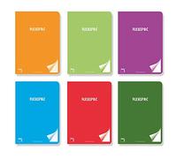 manipulados Pack 6 Cuaderno Flexipac A5 90 gr 48 hojas Rayado