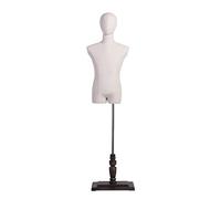 Maniquí 57-72inch Hombre Maniquí Torso con cabeza y base de madera, Altura ajustable Maniquí de hombre, Torso de exhibición para la ropa al por menor tienda de costura (Color : Without arms)