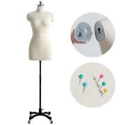 maniqui costura talla grande, busto maniqui mujer costura, Torso de maniquí de mujer de talla grande con curvas, con ruedas para exhibición de ropa, vestidos y joyas,WITHOUTarms-XL86