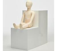 Maniquí de bebé de 7 años con Cabeza, Brazos y piernas. Modelo de exhibición Sentado o de pie para Ropa, Bufandas y vitrinas. Ideal para exhibiciones en boutiques y Merchandising Visual.