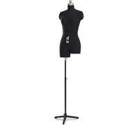Maniquí de costura for mujer, torso de maniquí de costura, talla grande, color negro, busto de maniquí for mujer con soporte ajustable(No Arms,Model 88)