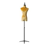 Maniquí de Costura Maniquí Femenino De Cuerpo Completo, Altura Ajustable, Maniquí para Ropa, Soporte con Forma De Ropa, Brazo De Madera Desmontable Utilizado para Exhibir Ropa(Yellow,Torso)