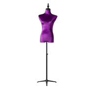 Maniquí de Costura Maniquí Femenino De Cuerpo Completo, Altura Ajustable, Maniquí para Ropa, Soporte con Forma De Ropa, Brazo De Madera Desmontable Utilizado para Exhibir Ropa(Purple,Torso)