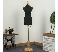 Maniquí de Costura, Torso Femenino Negro para Sastres, Pantalla de Busto con Soporte Redondo, Sonrisas Femeninas (Color: 1/4)
