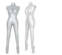 Maniquí de cuerpo completo inflable para mujer, soporte de exhibición de vestido | Modelo de torso simulado de PVC portátil para ropa, museo de ferias comerciales minoristas | Tamaño S 61 pulgadas de