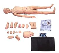 Maniquí de Cuidado del Paciente de tamaño Real de 170cm, simulador de CPR, Habilidades básicas de enfermería Geri, maniquí de Modelo Humano geriátrico de Cuerpo Completo