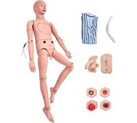 Maniquí de enfermería de cuerpo completo de 170 cm con características de cuidado de trauma, maniquí unisex de entrenamiento médico para práctica de estudiantes de enfermería, simulador avanzado de