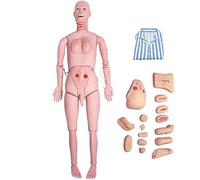 Maniquí de Enfermería Modelo de Tamaño Natural Hombre Mujer Articulaciones Flexibles Alta Simulación 165 Cm Varios Tipos de Enfermería Maniquí de Entrenamiento de Enfermería de PVC con Kit de Prá