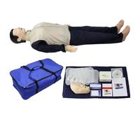 Maniquí de entrenamiento de RCP para adultos, cuerpo completo, kit de modelo de enseñanza médica de tamaño real para enfermería y educación médica, maniquí de práctica de habilidades de RCP para