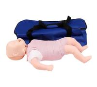 Maniquí de entrenamiento de RCP para simulaciones de primeros auxilios y asfixia, muñeca bebé avanzada con bolsa de transporte, maniquí de práctica de RCP realista para entrenamiento médico
