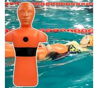 Maniquí de entrenamiento de rescate acuático para simulación de piscina, playa y río, modelo de taladro de fuego con agujeros de drenaje rápido para prevención de ahogamientos