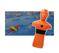 Maniquí De Entrenamiento De Rescate Acuático, Simulador con Peso Ajustable, Herramienta De Enseñanza para La Prevención De Ahogamientos, 3 Entradas De Agua(Orange)