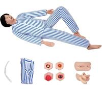 Maniquí de entrenamiento geriátrico para habilidades de enfermería, genitales intercambiables y módulos de úlceras por presión para entrenamiento médico
