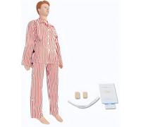 Maniquí de formación de enfermería, maniquí de habilidades de atención al paciente, maniquí de cuerpo completo con genitales intercambiables, demostración multifunción, for mejorar la(Male)