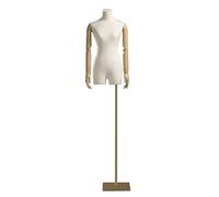 Maniquí de la forma del vestido ajustable 59-86.6 pulgadas con los brazos extraíbles, soporte giratorio del torso para la exhibición y el sastre de la ropa, diseño portátil ligero para el uso en el es