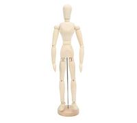 Maniquí de madera de 16 pulgadas, mini figura de dibujo articulada y flexible; modelo con articulaciones giratorias para artistas y animadores; maniquí de madera de loto poseable