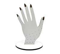 Maniquí de mano de madera, soporte de exhibición de joyas, estante portátil de madera para anillos con construcción duradera, accesorio de almacenamiento estético con diseño elegante, equipo de