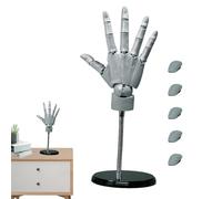 Maniquí de mano - Maniquí Hannd con base | Maniquí articulado | Modelo Hannd flexible ajustable | Adecuado para práctica de dibujo y exhibición de joyas, Refer to description, ABS y PVC