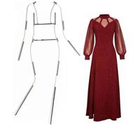 Maniquí de marco de metal ajustable con brazos para vestir y exhibir a la moda