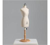 Maniquí de media escala con soporte de madera, ideal para costura, confección de patrones y entrenamiento de costura, forma de cuerpo completo para sastrería y diseño de moda