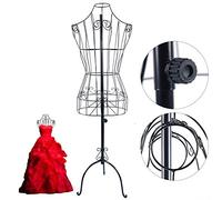 Maniquí de metal para sastre femenino, busto para mujer, soporte para ropa, altura ajustable (140 - 170 cm) como busto decorativo o perchero
