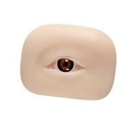 Maniquí de Ojos de Silicona Reutilizable para Práctica de Pestañas Postizas - Modelo de Ojo Compacto para Principiantes y Profesionales- Marrón A La Derecha