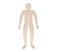 Maniquí de peluche transformable de 6 pies de alto, maniquí de peluche de tamaño real, accesorio de Halloween para decoración de patio (blanco)