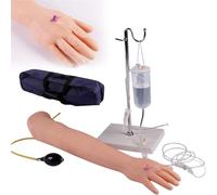 Maniquí de práctica de inyección en el brazo intravenoso, modelo de práctica de infusión en el brazo, kit de inyección arterial con accesorios y bolsa de transporte, for práctica y entrenamiento de