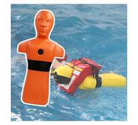 Maniquí De Rescate Acuático, Herramienta Enseñanza For La Prevención Ahogamientos En Piscinas, Playas Y Ríos, con Drenaje Rápido Tres Puertos Inyección Agua(Orange)