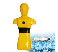 Maniquí de rescate acuático rellenable de 50 kg, maniquí de entrenamiento de salvavidas para instrucciones de seguridad en natación y cursos de rescate acuático, color amarillo