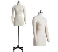 Maniquí de sastre femenino de espuma, busto de mujer, maniquí de costura y cortador, busto torso, Torso de maniquí de mujer de talla grande para costura, Altura Regulable,WITHarms-L84