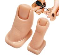 Maniquí de silicona para entrenamiento de uñas, herramienta de práctica de anatómicamente precisa, simulador de dedos artificiales, limpieza práctica, función de estabilidad mejorada, 1 juego