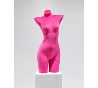 Maniquí de Terciopelo Rosa con Curvas para exhibición de lencería y Trajes de baño, Torso Femenino para escaparates y fotografía de Productos. No Incluye Soporte.