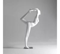 Maniquí de Yoga articulado de tamaño Natural para exhibiciones de Ropa. Torso Blanco de fácil Montaje en Varias Poses. Ideal para escaparates (Estilo 2).