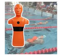 Maniquí Entrenamiento Rescate Acuático,simulador Entrenamiento For Salvar Vidas En Piscinas,Herramienta Enseñanza Simulacros Rescate,Naranja/Amarillo PE(Orange)