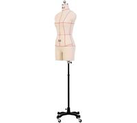 Maniquí femenino adulto que se puede fijar con Base de Metal ajustable, maniquí de espuma de costura, sastre de medio cuerpo for forma de vestido(88)
