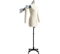 Maniquí femenino de costura con brazo y rueda, modistas de espuma, maniquíes de talla grande for adultos for sastre profesional y diseño de ropa(XXXX-Large)
