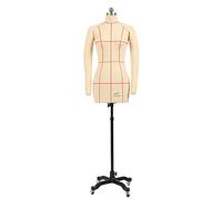Maniquí femenino de costura, forma de vestido de modista/maniquí de sastre con torso y brazos de medio cuerpo que se puede fijar, soporte ajustable para modelo de costura para principiantes