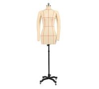 Maniquí femenino para costura, maniquí ajustable con medio torso y brazos que se pueden fijar, ideal para principiantes y proyectos de costura