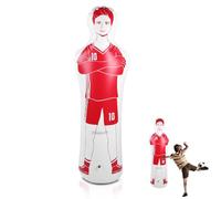 Maniquí Inflable De Fútbol, 100kg Carga 15,75x62,99in Portero Maniquí De Aire Defensor De Tiro Libre Maniquí De Entrenamiento De Fútbol Manuales de práctica de fútbol Driblar Taladros de Paso Pared