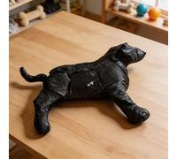 Maniquí inflable del perro del PVC para el animal doméstico para la exhibición de la ropa al por menor base estable y patas flexibles para la comercialización visual eficaz (negro)