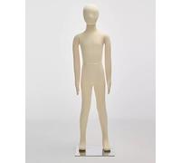 Maniquí Maniquí Infantil de Algodón Suave Color Beige con Brazos Giratorios, Exhibidor de Ropa Infantil para Escaparates, Modelo de Costura Infantil(8-Year-Old)