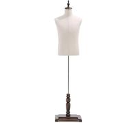 Maniquí masculino de torso con soporte de madera ajustable, modelo de maniquí para ropa